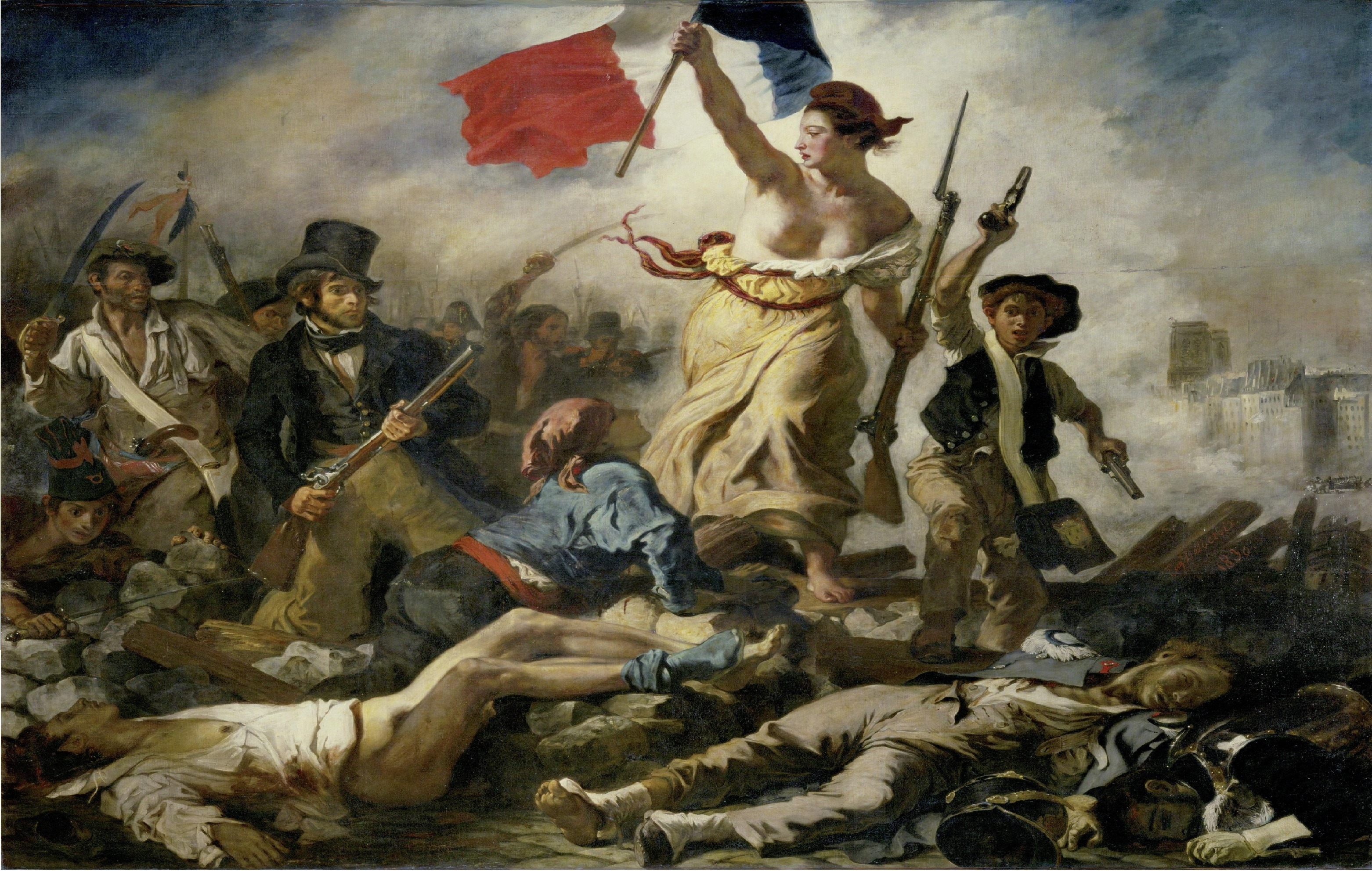 Une Liberté guidant le Peuple à taille humaine en soutien au mouvement #FreeSZFE